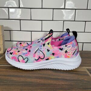 Skechers Ultra Flex 3.0 Graffiti Rush Shoes Girls Size 3 Multicolor Sneakers